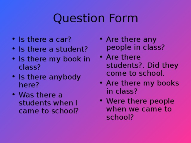 Question Form