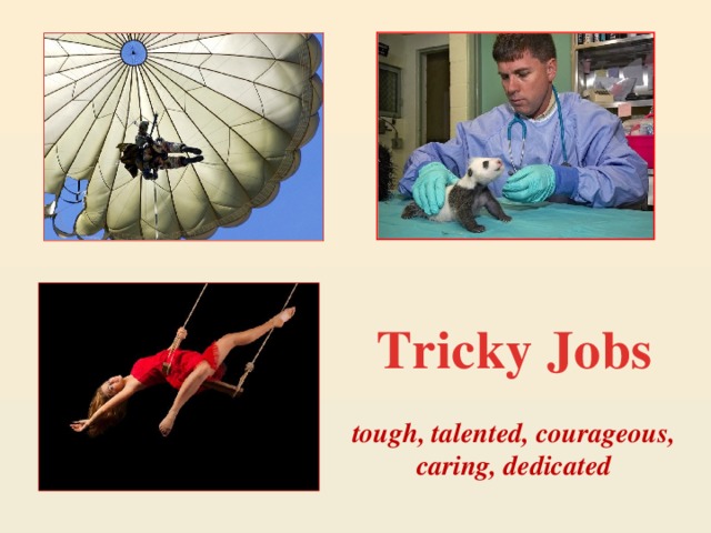 Tricky Jobs tough, talented, courageous, caring, dedicated