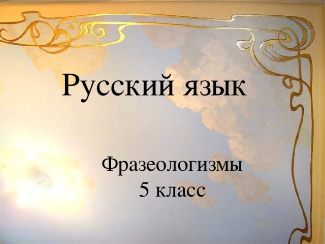 Русский язык Фразеологизмы 5 класс