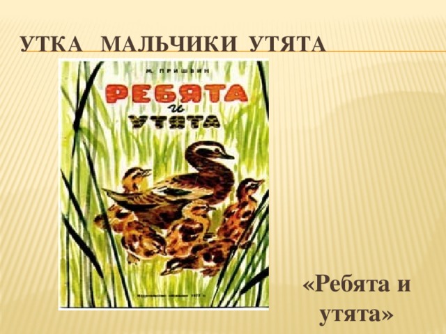 утка мальчики утята «Ребята и утята»