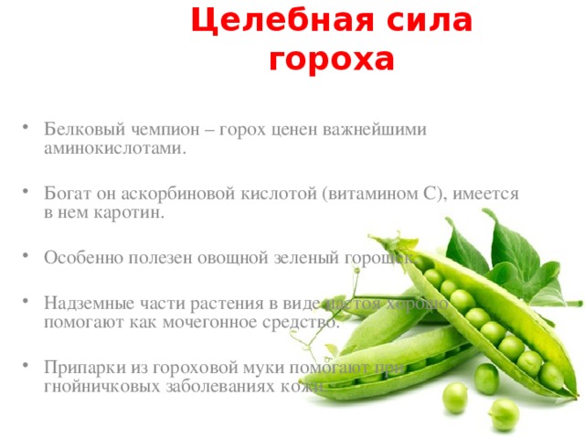 Целебная сила гороха