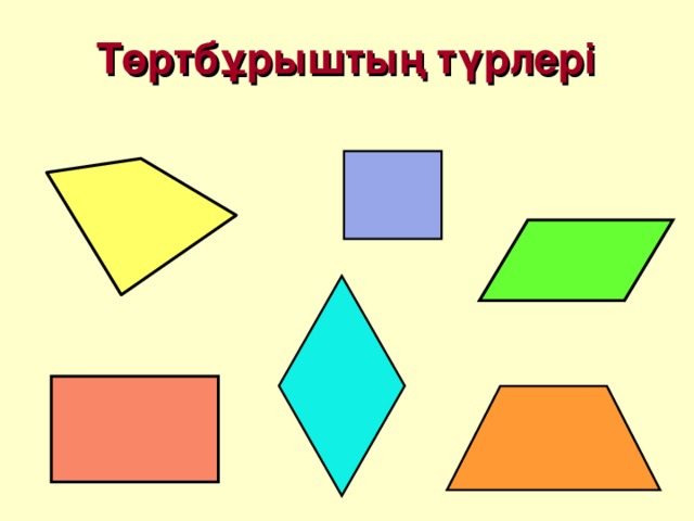 Төртбұрыштың түрлері