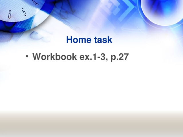 Home task