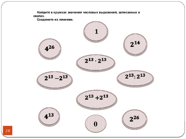 Найди значения числовых