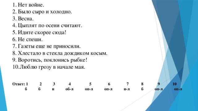 Нет войне. Было сыро и холодно. Весна. Цыплят по осени считают. Идите скорее сюда! Не спеши. Газеты еще не приносили. Хлестало в стекла дождиком косым. Воротись, поклонись рыбке! Люблю грозу в начале мая.