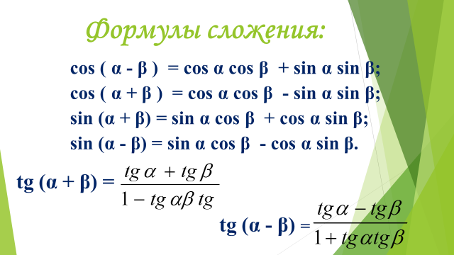 Сложение тригонометрических функций. Формулы сложения тригонометрия 10 класс. Алгебра 10 класс формулы сложения тригонометрия. Формулы сложения тригонометрических функций. Основные тригонометрические формулы сложения.
