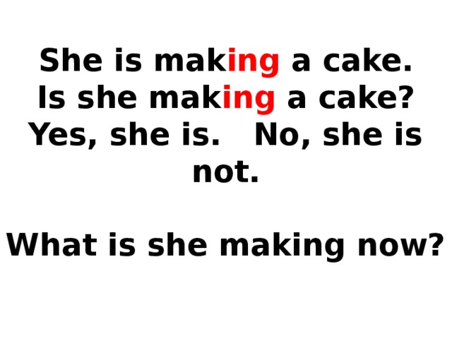She is mak ing a cake.  Is she mak ing a cake?  Yes, she is. No, she is not.   What is she making now?