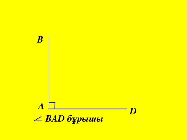 B A D В AD бұрышы