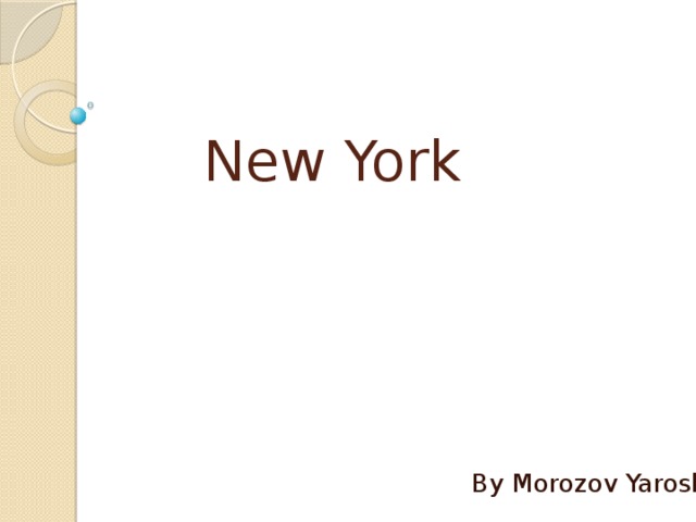New York By Morozov Yaroslav
