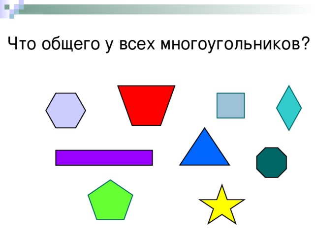 Что общего у всех многоугольников?