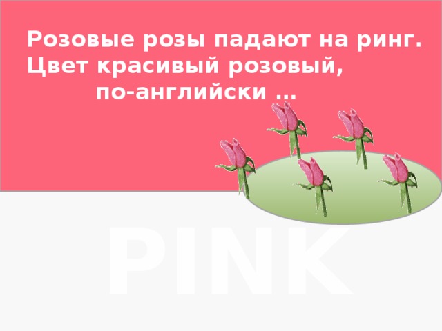 Розовые розы падают на ринг. Цвет красивый розовый, по-английски … PINK
