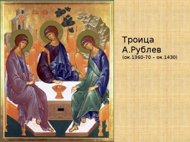 Троица А.Рублев (ок.1360-70 – ок.1430)
