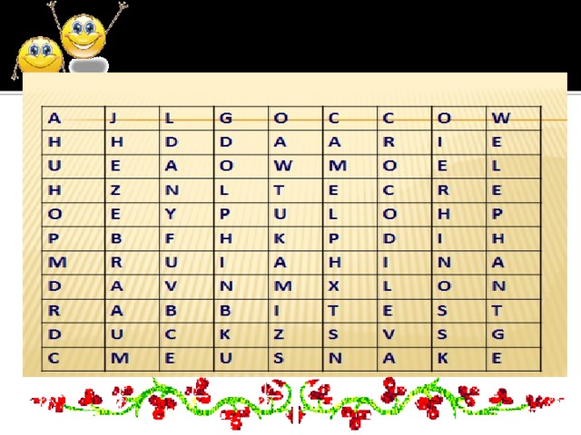 V. Word Square Find more animals word in the word square