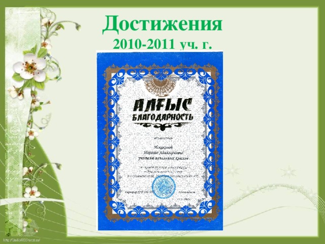 Достижения  2010-2011 уч. г.