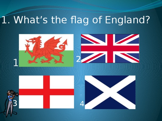 1. What’s the flag of England? 2 1 3 4