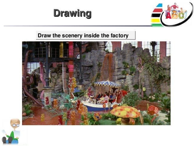 Drawing Draw the scenery inside the factory