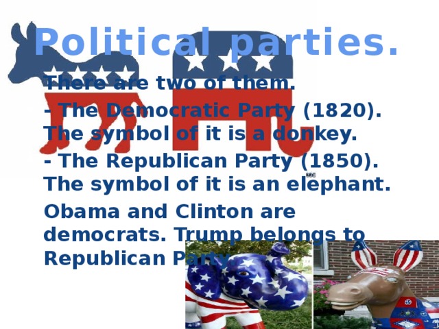 Political parties.