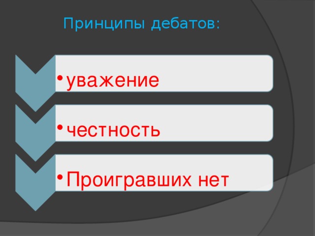 уважение уважение честность честность Проигравших нет Проигравших нет