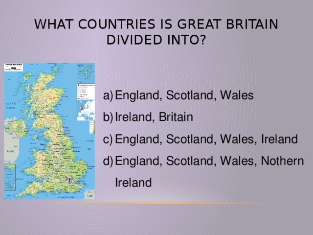 What countries is Great Britain divided into?