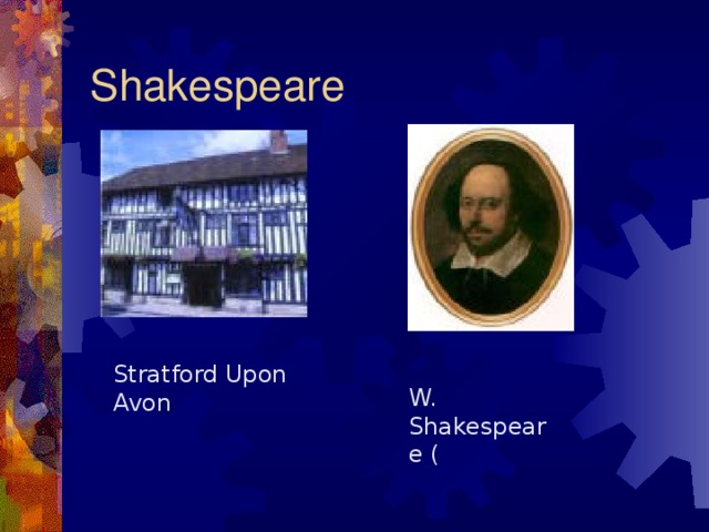 Shakespeare Stratford Upon Avon W. Shakespeare (