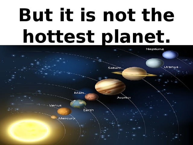 But it is not the hottest planet.