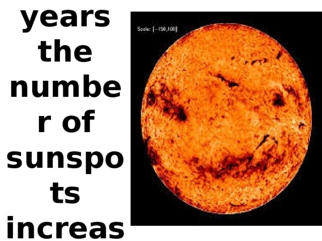 For 6 years the number of sunspots increases.