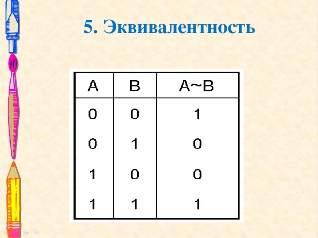 5. Эквивалентность