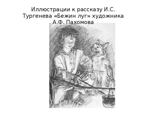 Иллюстрации к рассказу И.С. Тургенева «Бежин луг» художника А.Ф. Пахомова