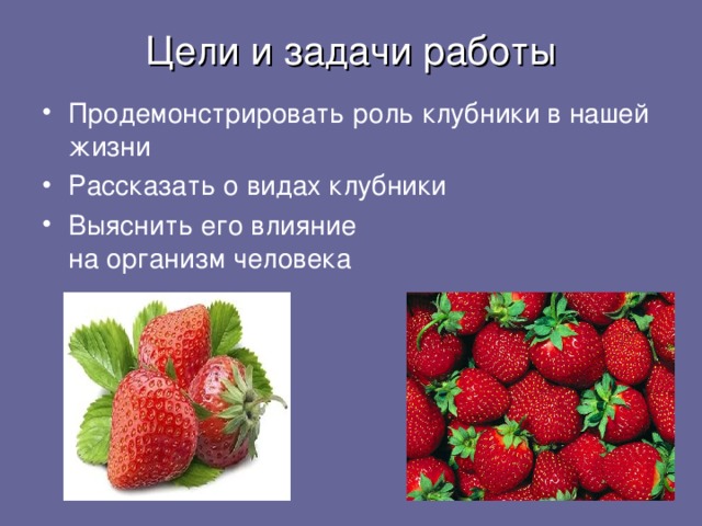 Цели и задачи работы