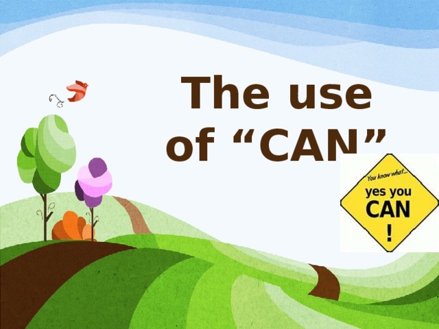 The use of “CAN”