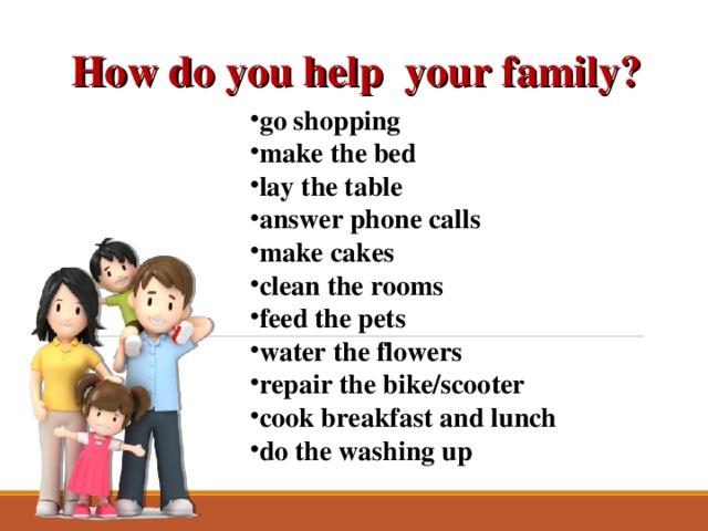 How do you help your family?
