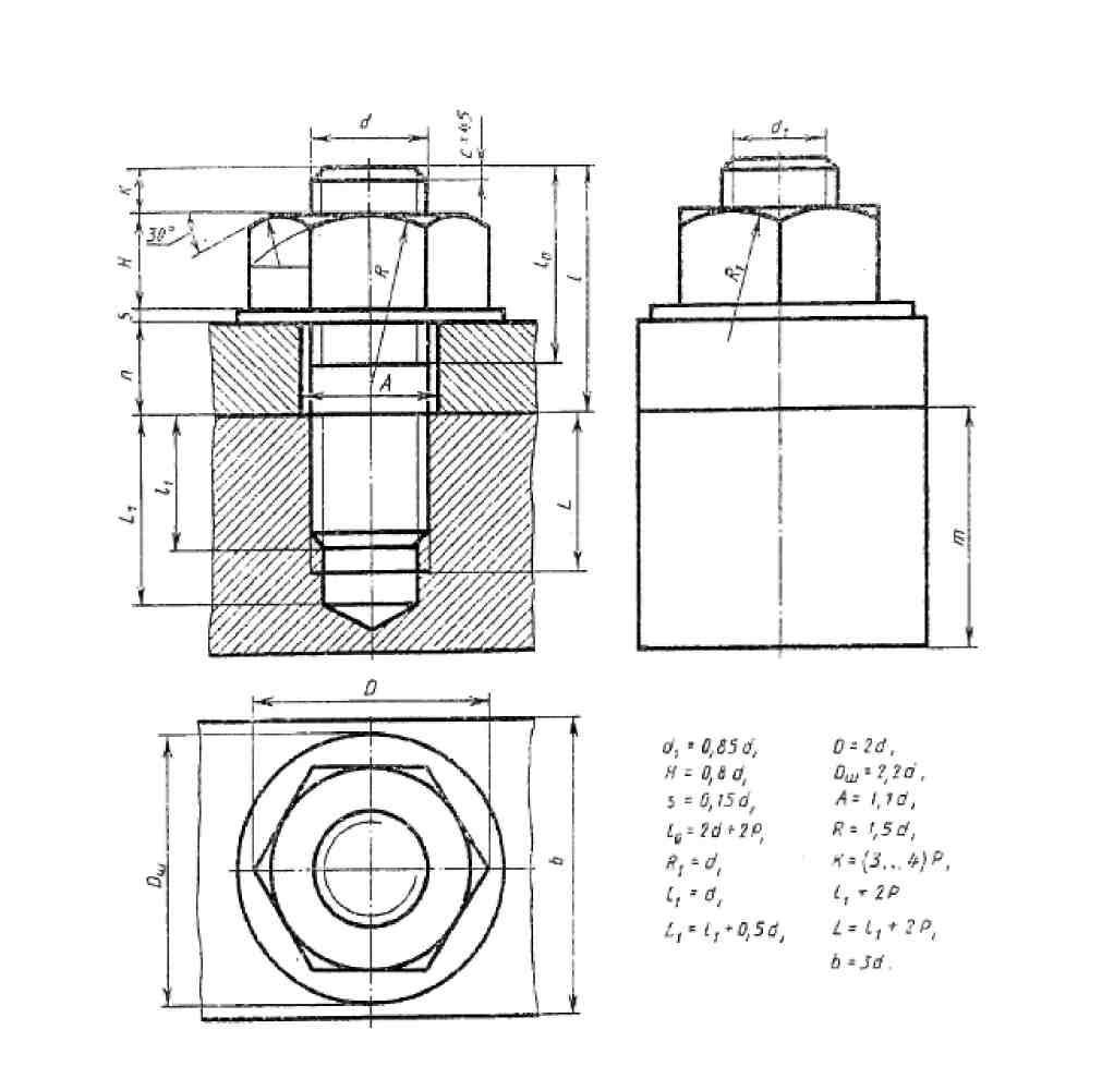 Болтовое соединение чертеж гост