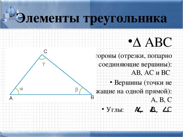 Элементы треугольника