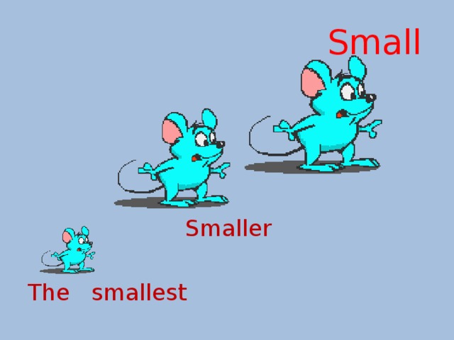 Small Smaller The smallest