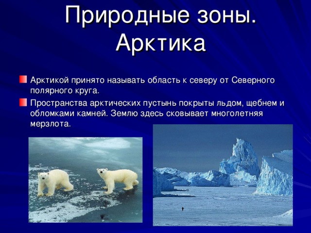 Природные зоны. Арктика