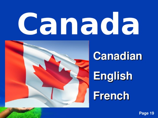 Canada Canadian English French