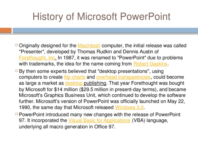 History of Microsoft PowerPoint