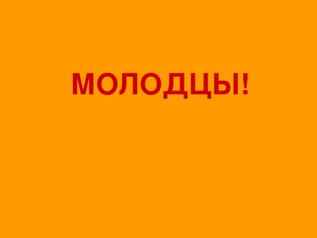 МОЛОДЦЫ!