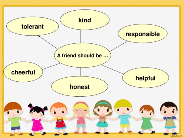 kind tolerant responsible A friend should be … cheerful helpful honest