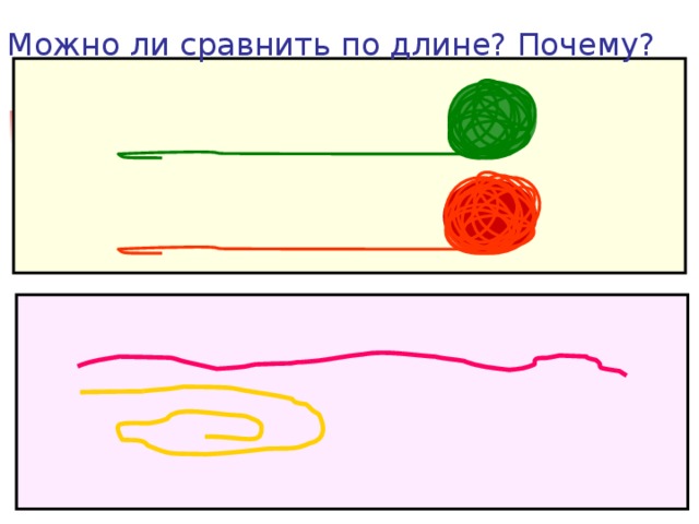 Можно ли сравнить по длине? Почему?