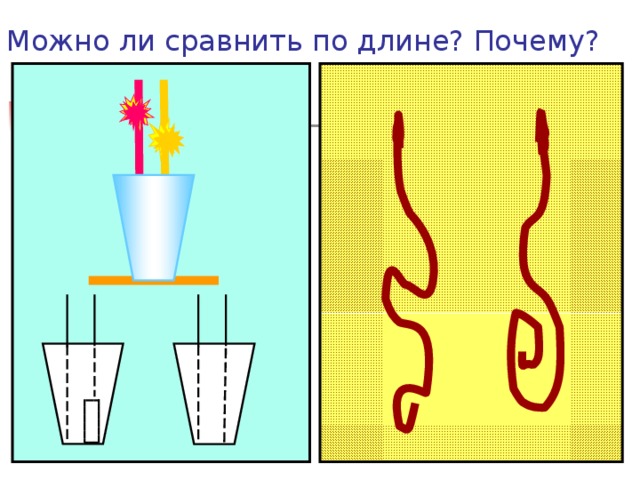 Можно ли сравнить по длине? Почему?