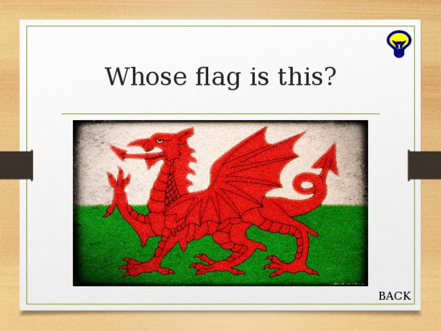 Whose flag is this? BACK