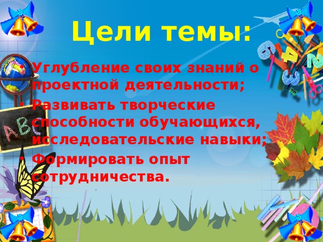 Цели темы: