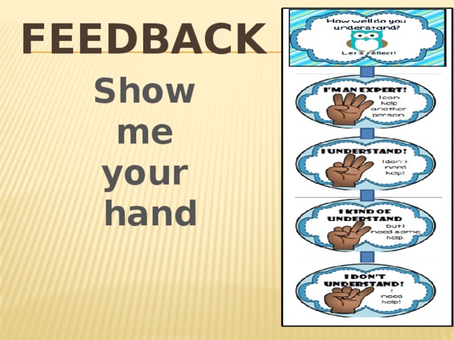 FEEDBACK Show me your hand