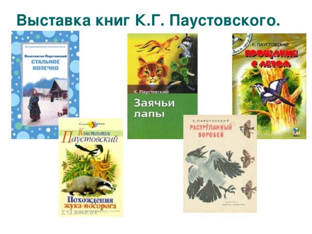 Выставка книг К.Г. Паустовского.