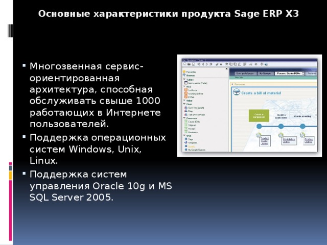 Основные характеристики продукта Sage ERP X3