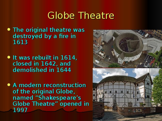 Тема театр на английском. Театр Глобус Шекспира. Театр Глобус слайд. Театр Глобус Шекспира презентация. Globe английский театр.