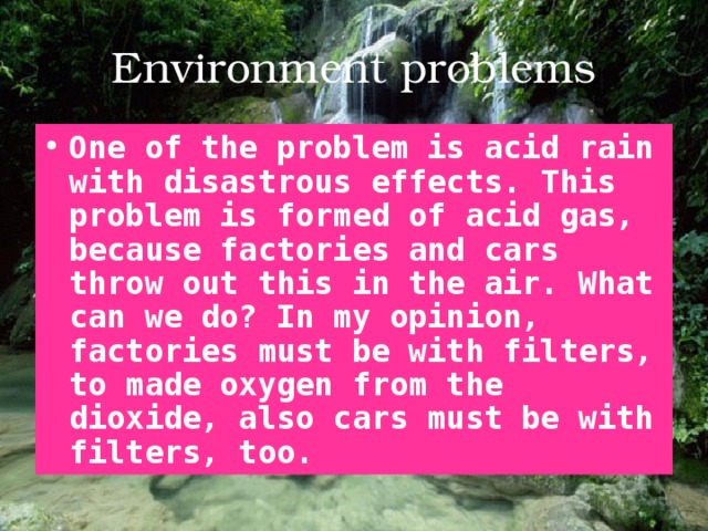Environment problems