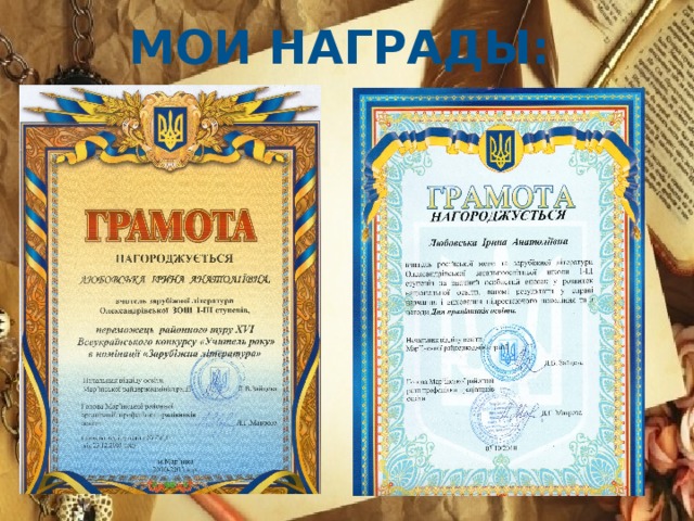 Мои НАГРАДЫ: