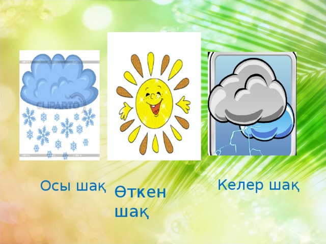 Келер шақ Осы шақ Өткен шақ